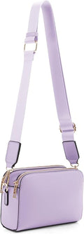 EVVE Crossbody Bags for Women Trendy Triple Zip Small Crossbody Camera Bag Purse by EVVE