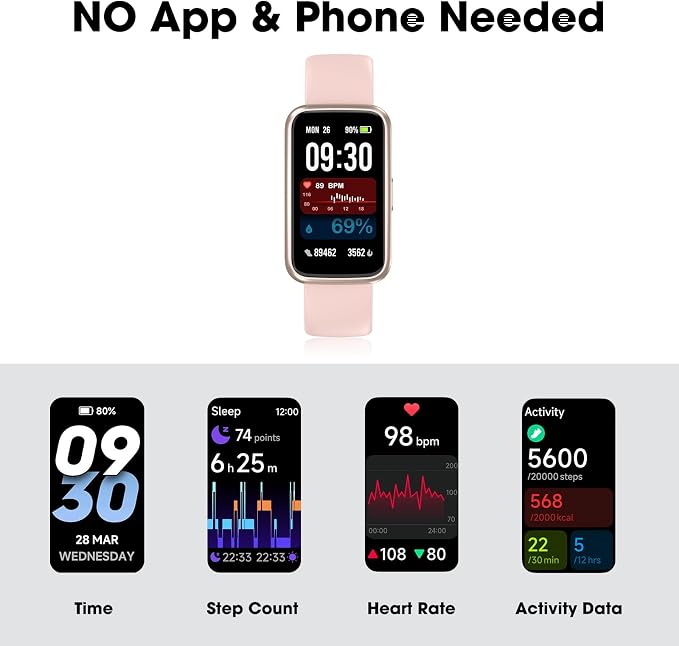 Long Battery Pedometer Watch 14 Days Battery Life, Slim Design No App/Phone - Image 3