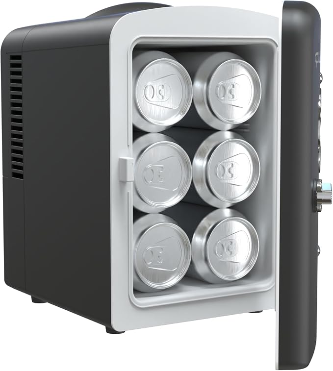 Frigidaire EFMIS171 Retro Mini Portable Personal Fridge - Ideal for Home, Office or Dorm - Includes Carrying Handle, AC/DC Wall/Car Charger - Image 6