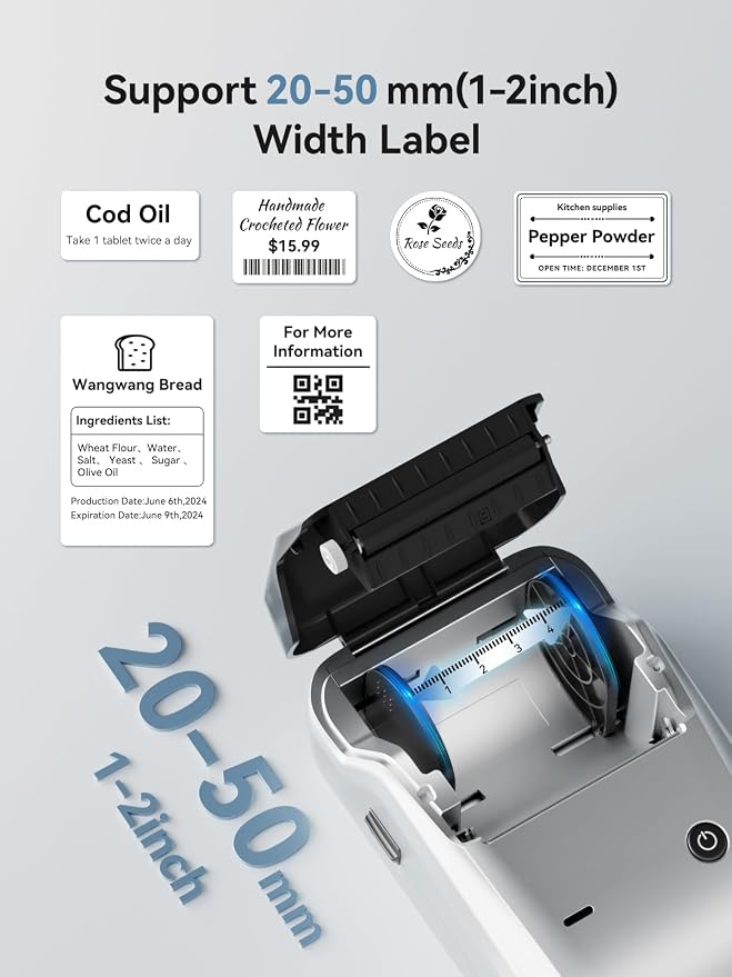 NIIMBOT B1 Label Maker, Portable Bluetooth Thermal Label Printer - Image 5