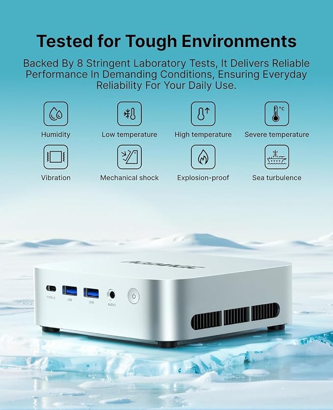 ACEMAGIC K1 Mini Pc Windows 11 Pro Ryzen R2544 8GB DDR4 RAM 256GB SSD | Beat N5095/3500U/3200U/N95 up to 3.7GHz Mini Desktop Computers, Triple-Screen 4K Display WiFi 5 BT4.2 RJ45 for Home/Office - Image 7