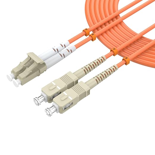 Multimode Duplex OM1 Fiber Patch Cable LC/UPC to SC/UPC 35M/114.8FT Fiber Optic by lidkew