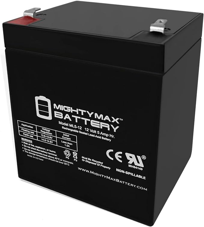 Mighty Max Battery ML5-12 -12V 4.5Ah Home Alarm Security System SLA Battery by Mighty+Max+Battery