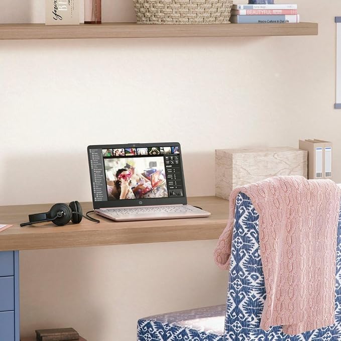 HP 14" HD (1366 x 768) Display Laptop, Intel Celeron N4120, 1.1GHz, 4GB Memory, 128GB eMMC, Windows 11 Home in S Mode, Rose Gold, 14-dq0762dx (Renewed) - Image 7