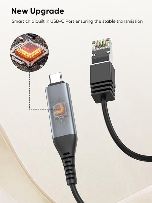 CableCreation USB C to Ethernet Cable 10FT, USB C to RJ45 Internet LAN Network - Image 4