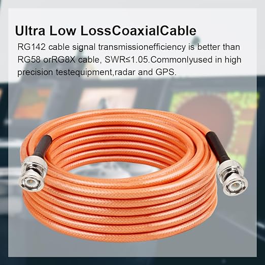 MOOKEERF RG142 BNC Male to BNC Male Coaxial Cable 20FT 50 ohm Ultra Low Loss - Image 3