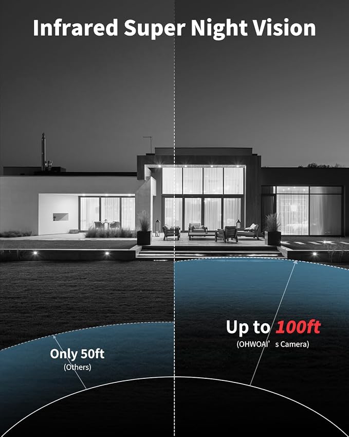 《5MP Super HD & 80ft IR Night Vision》Wired Security Camera System Outdoor - Image 3