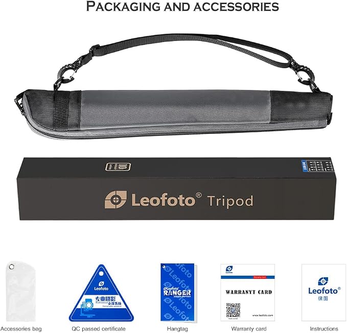 Leofoto MP-365C+VH-10S Monopod and Tilt Head Set, Carbon Fiber, VH-10S Monopod - Image 5