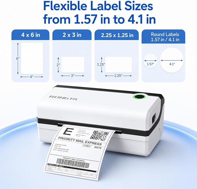 Rongta Bluetooth Thermal Shipping Label Printer, Wireless 4x6 Shipping Label - Image 5