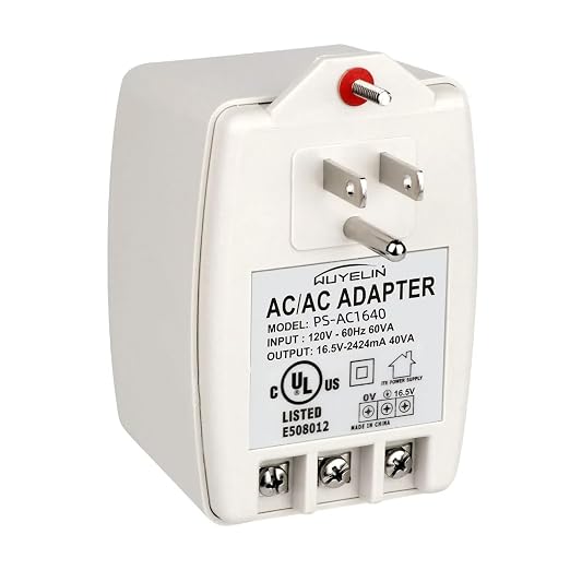 16.5V 40VA Burglar Alarm Systems and Doorbell Transformer, 16.5V Plug in by WUYELIN