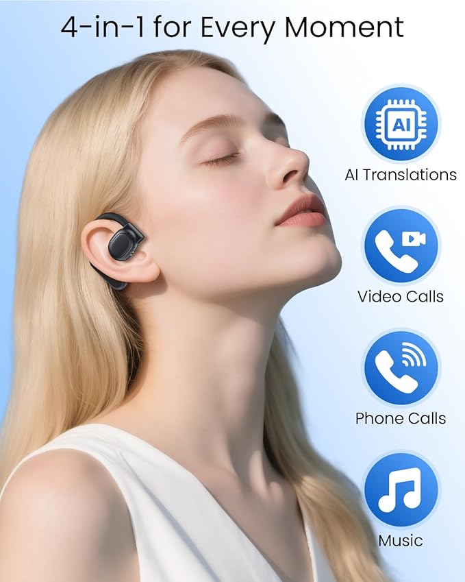 AI Translation Earbuds Real Time 164 Languages 80H Playtime Translator Ear Buds - Image 5