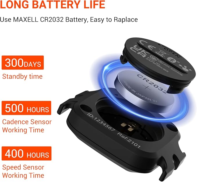 COOSPO Cadence & Speed Sensor for Cycling, Wireless Bluetooth & ANT+ Bike RPM - Image 4
