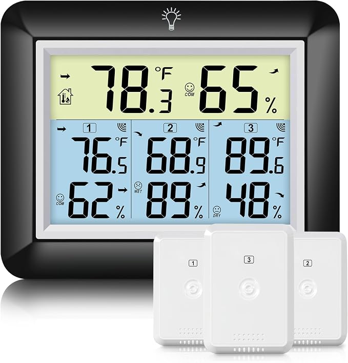 Urageuxy Wireless Indoor Outdoor Thermometer by Urageuxy