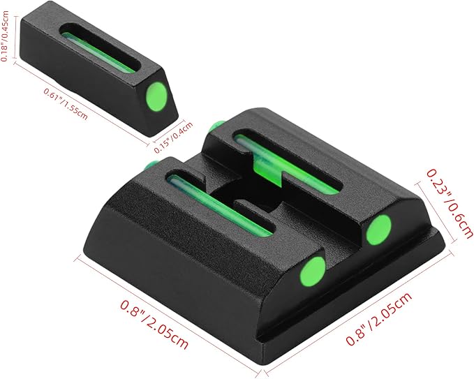 No-Tritium Fiber Optic Red/Green Sights - Image 2