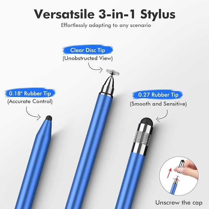 MEKO 3 in 1 Stylus Pens for Touch Screens, High Sensitivity & Precision - Image 2