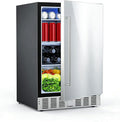 Electactic 24.4 Inch Beverage Refrigerator for Patio, Home, Kitchen, Bar | Undercounter Built-in & Freestanding, 180 Can, Stainless Steel, Digital Temperature Control, Door Lock, Front Ventilation by Electactic