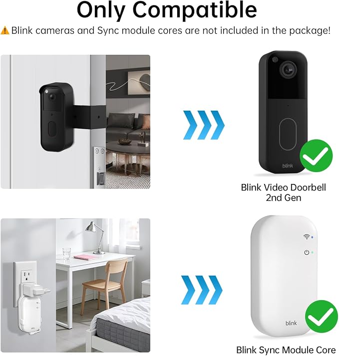 Adjustable Angle Doorbell Mount kit No Drill Compatible - Image 2