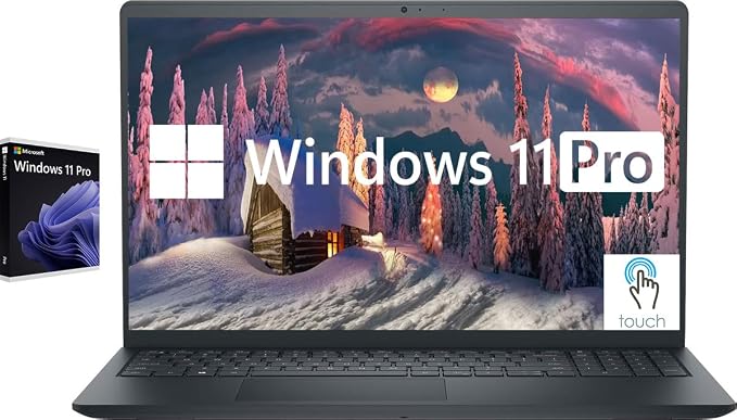 Dell Inspiron Touchscreen Laptop, 15.6" Business & Student Laptop Computer, Windows 11 Pro Laptop 16GB RAM 1TB SSD, Intel i5-1155G7 Processor, Full HD IPS Display, Numeric Keypad, Carbon Black by Dell
