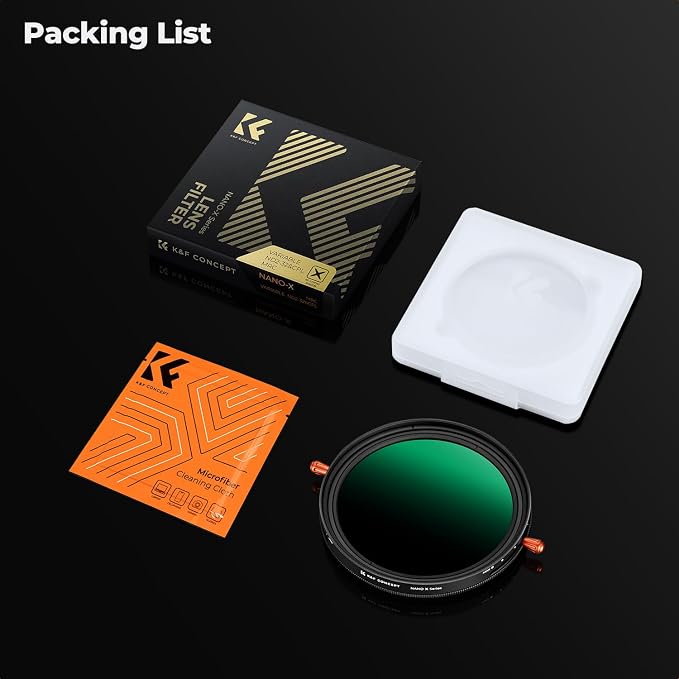 K&F CONCEPT 72mm Variable ND2-32 ND Filter & CPL Circular Polarizing Filter in - Image 7