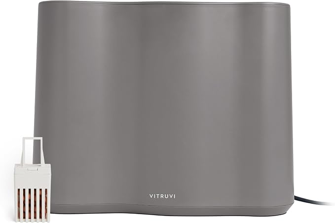 Vitruvi Cloud Bedside Humidifier, Dove, 24 Hr Run Time, 602ft Coverage, Large Home Bedroom - Night Mode - Includes 3 Month Filter by vitruvi