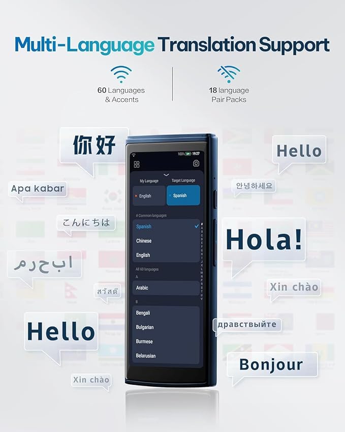 iFLYTEK AI Language Translator Device — 60 Languages, Real-Time Split-Screen & - Image 5