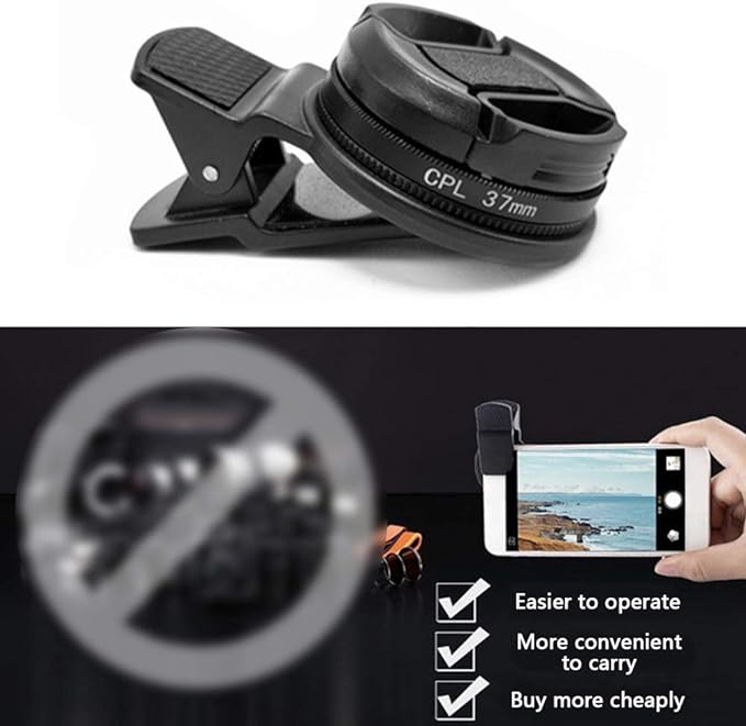 37mm CPL Filter, Universal Circular Polarizer Lens Filter, Cell Phone Lens - Image 6