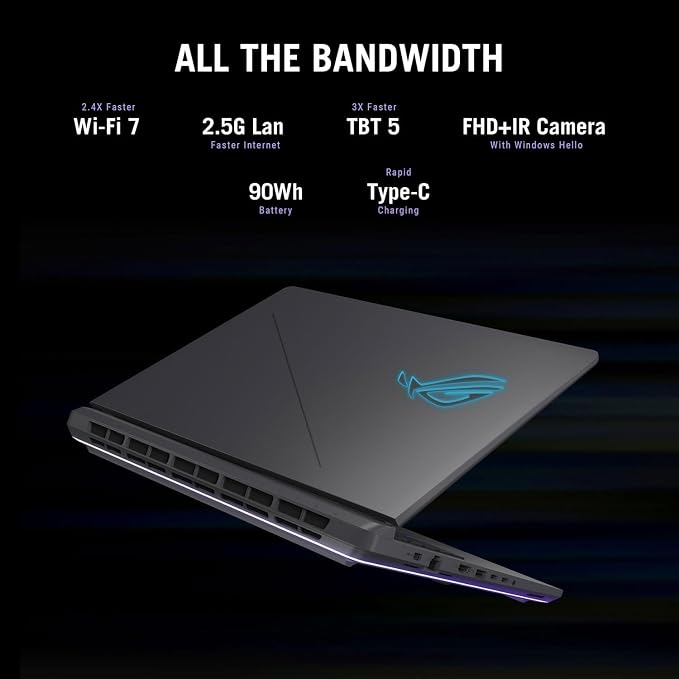 ASUS ROG Strix G18 (2025) Gaming Laptop, NVIDIA RTX 5080 16GB GDDR7, Intel Ultra 9 275HX(Up to 5.4GHz), 18" 240Hz 2.5K Premium Rog Nebula Display, WiFi 7, 32 GB DDR5 RAM, 2 TB SSD, Windows 11 Pro - Image 7