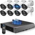 Two-Way Audio PoE Security Camera System Outdoor, 5MP Wired Cameras by OHWOAI
