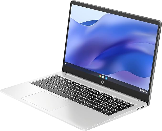 HP 15.6 HD Premium Chromebook, Intel Celeron N Processor 3.7GHz Turbo Speed, 8GB Ram, 64GB SSD, Ultra-Fast WiFi Up to 1700 Mbps, Chrome OS, Arctic Sliver - Image 2
