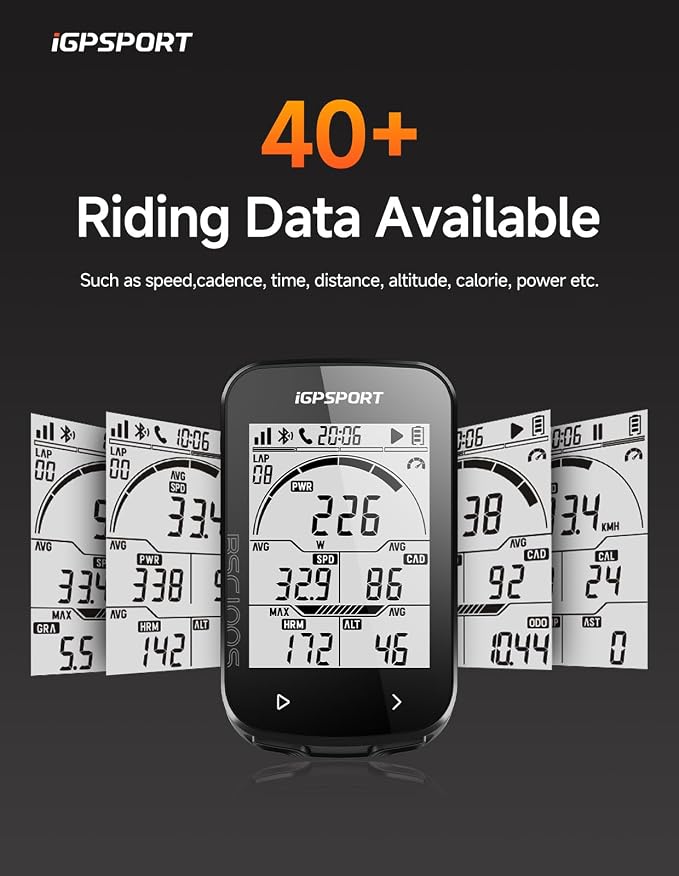 iGPSPORT BSC100S GPS Bike Computer Wireless, 2.6'' LCD Display 40H Rechargeable - Image 3