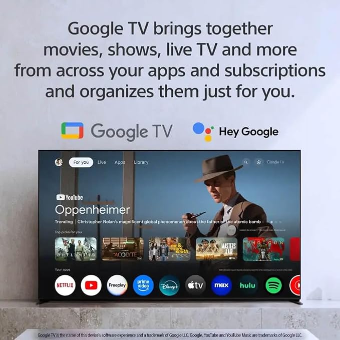 Sony BRAVIA 8 II 55 Inch TV, QD OLED, 4K Smart Google TV, XR Processor with AI, Ultra Slim Design, 120hz Television, Dolby Vision/Atmos, Exclusive Features for PS5, K-55XR80M2, 2025 Model (Renewed) - Image 8