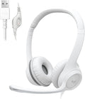 Logitech H390 Wired Headset PC/Laptop Stereo Headphones - Off White | Stereo Headphones for PC/Laptop, USB-A, In-Line Controls, Works with Chromebook by Unknown