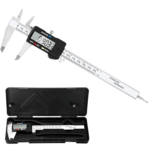 Electronic Digital Caliper Measuring Tool, Stainless Steel Vernier Caliper by Simhevn