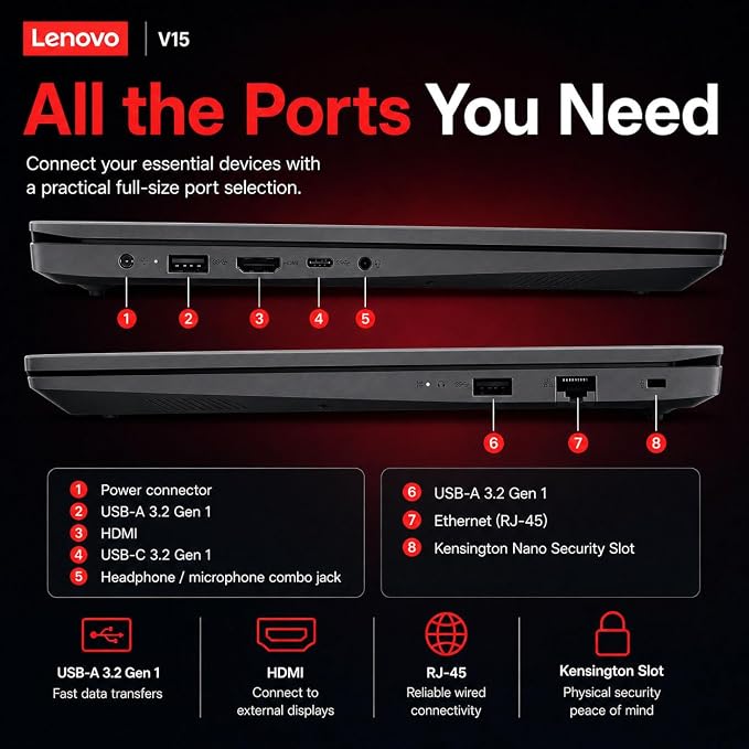 Lenovo New Business and Student Laptop(2026 Premium Edition) with MS365 for Web, Intel Powerful Processor, 15.6" FHD Anti-Glare Display, Fast Charging Speed, 14.5-Hour Battery Life, Windows 11 Pro - Image 6