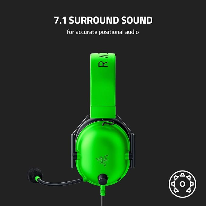 Razer BlackShark V2 X Gaming Headset, 3.5mm Audio Jack, Green - Image 7