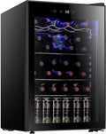 Antarctic Star Wine Cooler Beverage Refrigerator Mini Fridge 4.4 cu.ft | 36 Bottle Capacity, Clear Glass Door Quiet Adjust Temperature Freestanding Cellar for Beer Soda Bar by AntarcticStar