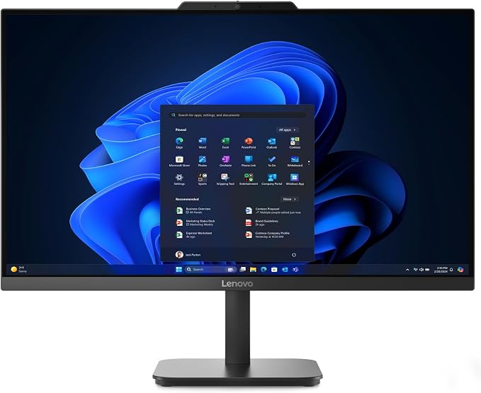Lenovo IdeaCentre 24 All-in-One Desktop Computer Intel 16GB 512GB SSD AIO | WiFi 6, Windows 11 Home and a Space-Saving Screen in Ebony Black, Ideal for Work, Study, Streaming and Everyday Family Use by LENOVO