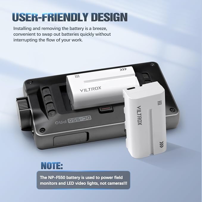 VILTROX NP-F550 Battery 2 Packs, Replacement - Image 7