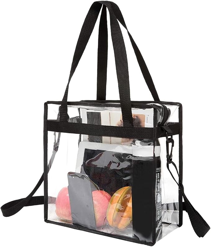 BAGAIL Clear Bags 12x6x12 Stadium Approved Clear Tote Bag by BAGAIL