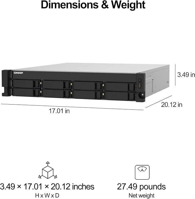 QNAP TS-832PXU-RP-4G 8 Bay High-Speed SMB Rackmount NAS - Image 3