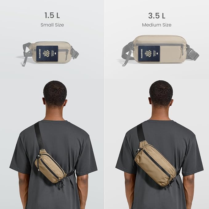 tomtoc 1.5L Sling Bag with RFID Blocking, Crossbody Bag Minimalist Chest - Image 2