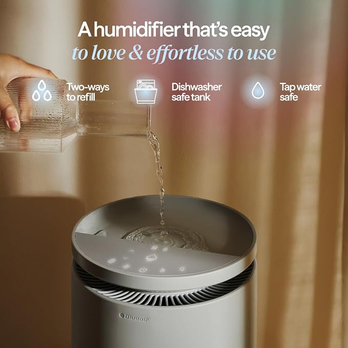 BLUEAIR Room Humidifier - DreamWell - 72Hr Top-Fill Mist-Free InvisibleMist Technology Aroma Stone for Essential Oils and Soothing Mood Lighting - Quiet Operation for Bedroom and Home Use, Grey - Image 6