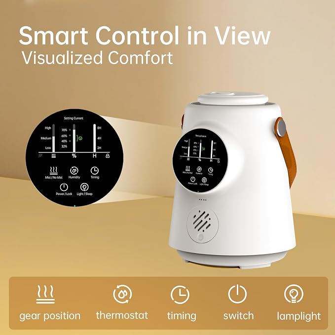 YOGIN Baby Humidifier for Bedroom Nursery – 2.5L Ultrasonic Cool Mist, Ultra-Quiet & Safe for Sleep, Auto Shut-Off, Adjustable Mist, Easy Clean, BPA-Free, for Baby and Kids Room - Image 4