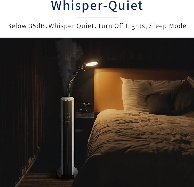 Ultrasonic Cool Mist Humidifier for Large Room Bedroom, Top Fill Humidifier(9L/2.38Gals) for Baby Adults, Smart & Remote Control, Last 60 Hours - Image 6