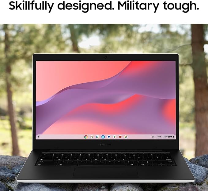Samsung 14" Galaxy Chromebook Go Laptop PC Computer, Intel Celeron N4500 Processor, 4GB RAM, 576GB Storage Space (64GB eMMC + 512GB External Drive), ChromeOS, Student Laptop, Silver - Image 4