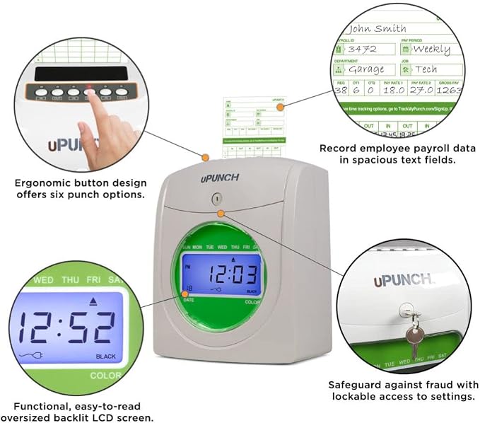 uPunch HN1500 Starter Time Clock Bundle - Image 2