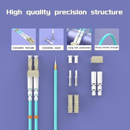 1.8Meters 6ft LC/UPC-LC/UPC 10GB Multi-Mode Fiber Optic Cable LC to LC OM3 - Image 4