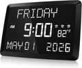Raynic Digital Clock, 11.5" Large Display Calendar Clock by Raynic