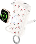 RORRY Flow Portable Charger, 10000mAh 40W Fast Charging Power Bank with Built-in USB C Cable and Foldable Wall Plug, Battery Pack Travel Essentials for iPhone 17/16/15, Apple Watch, iPad, MacBook by RORRY