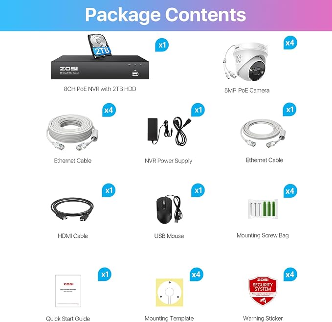 ZOSI 4K Spotlight PoE Security Camera System - Image 9